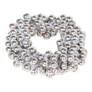 SD DESIGN PEARL METALLIC COLLECTION SCRUNCHIE SILVER