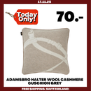 ADAMSBRO HALTER WOOL CASHMERE CUSCHION GREY