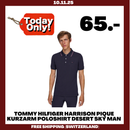 TOMMY HILFIGER HARRISON PIQUE KURZARM POLOSHIRT DESERT SKY MAN
