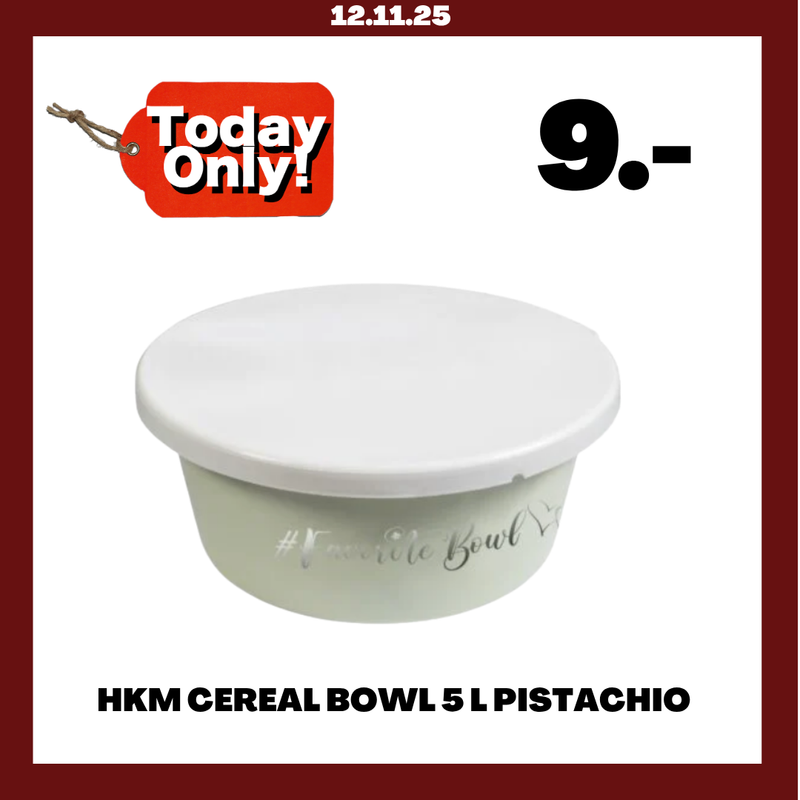 HKM CEREAL BOWL 5 L PISTACHIO