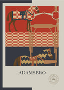 ADAMSBRO POSTER ZIG ZAG NAVY