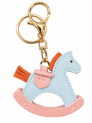 KEYCHAIN ROCKING HORSE LIGHT BLUE/ROSE/ORANGE