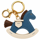 KEYCHAIN ROCKING HORSE BLUE/WHITE