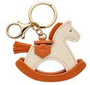KEYCHAIN ROCKING HORSE BEIGE/ORANGE