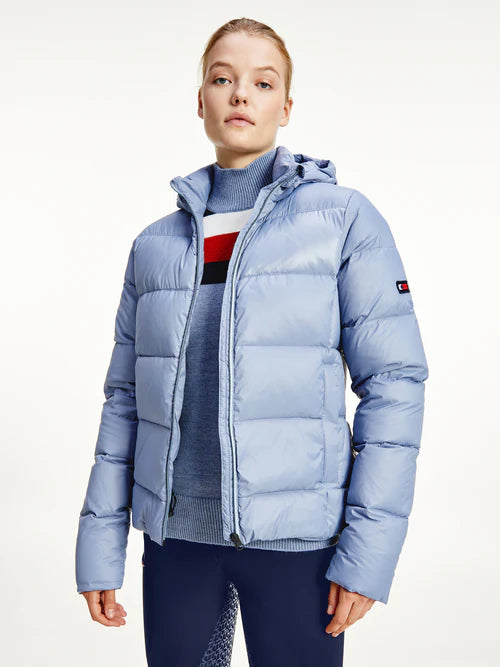 TOMMY HILFIGER HOODED DOWN JACKET TH STYLE MOONSTONE