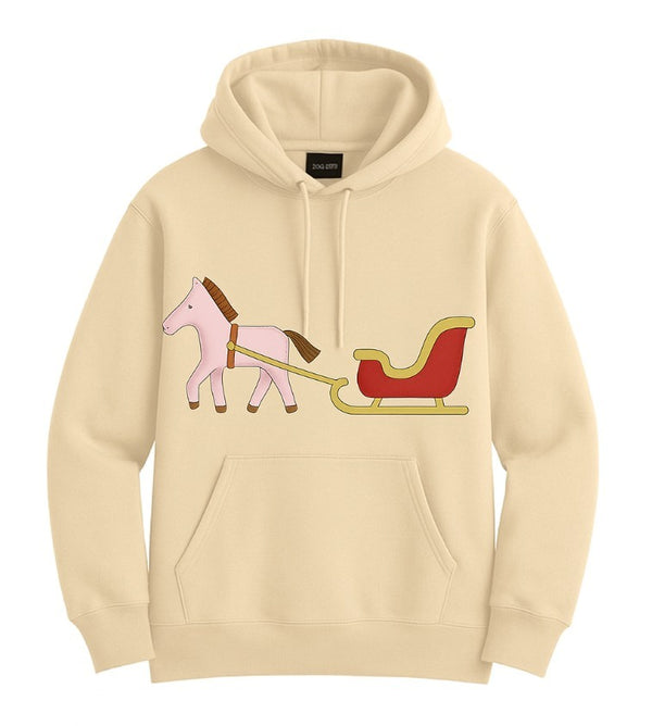 PHILI-RIDING HOODIE HORSE CHARM CHRISTMAS BEIGE