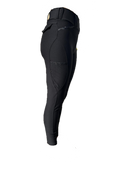 PHILI-RIDING TIGHTS STRASS LOGO BLACK WOMAN