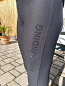 PHILI-RIDING TIGHTS STRASS LOGO BLACK WOMAN