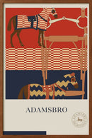 ADAMSBRO POSTER ZIG ZAG NAVY WITH FRAME