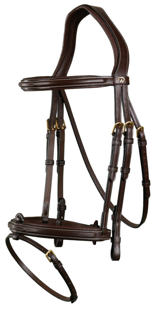 DY'ON FLASH NOSEBAND BRIDLE BROWN