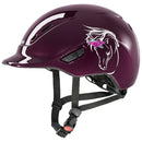 UVEX RIDING HELMET KIDOXX FLOWER BURGUNDY SHINY