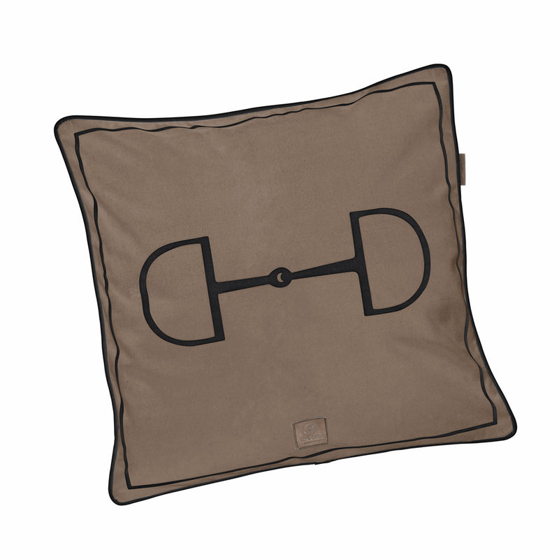 ESKADRON VELVET PLATINUM PILLOW COVER SMOKY TAUPE/BLACK
