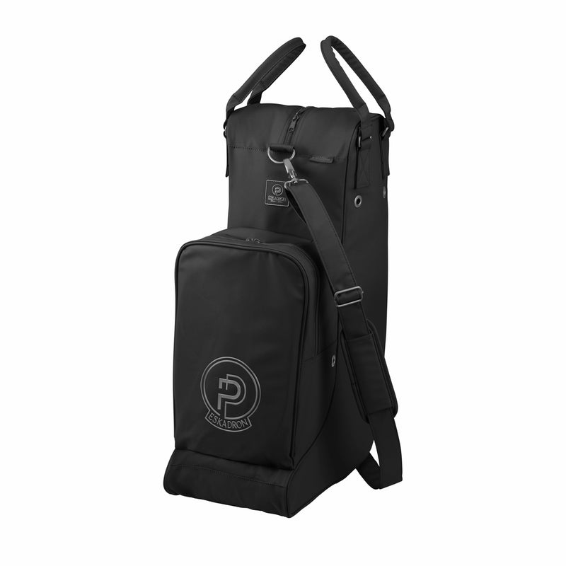 ESKADRON FAUX LEATHER BOOT & HELMET BAG BLACK