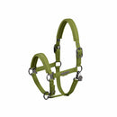 ESKADRON DOUBLE PIN FAUX LEATHER HEADCOLLAR PLATINUM 24 MOSS GREEN