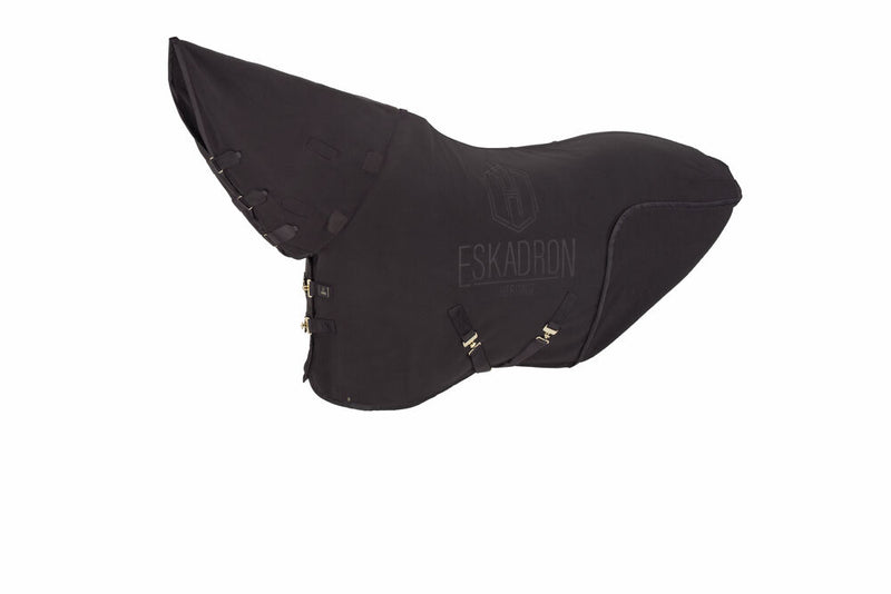 ESKADRON DOUBLE FLEECE HIGH NECK RUG BLACK TRUFFLE