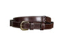 DY'ON FLATE LEATHER BELT BROWN