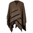 PIKEUR PONCHO FW26 MOCHA CREAM