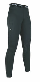 HKM LEGGINGS KNEE GRIP BLACK JUNIOR