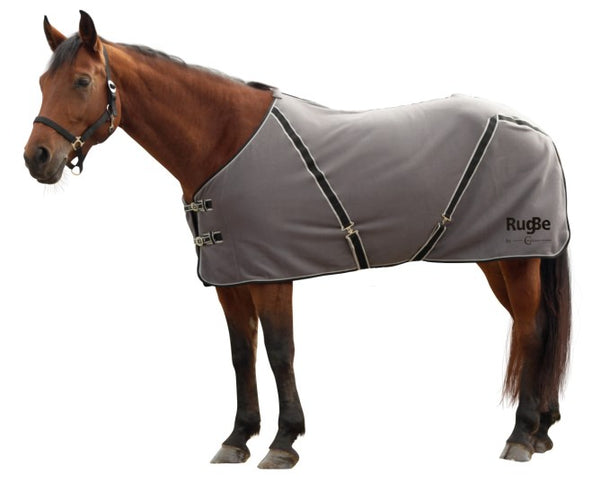 KERBL FLEECE BLANKET RUGBE CLASSIC GREY/BLACK